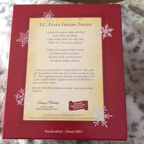 Hallmark Keepsake Ornament- I.C. Pete’s - Picture 2 of 2